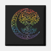 Mandala Tree of Life Tattoo Style Magneet (Voorkant)