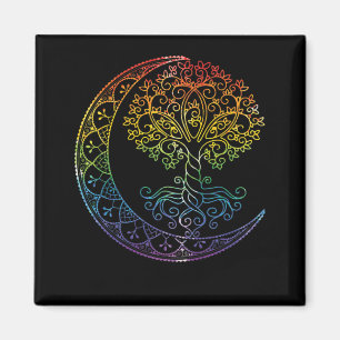 Mandala Tree of Life Tattoo Style Magneet