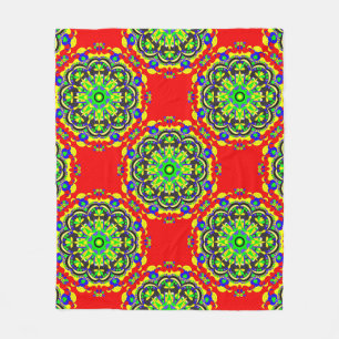 mandala tribaal naadloos model illustrati fleece deken