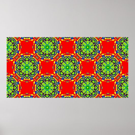 mandala tribaal naadloos model illustrati poster (Voorkant)