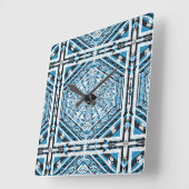 Mandala Tribal Nouveau Wall Clock Vierkante Klok (Hoek)