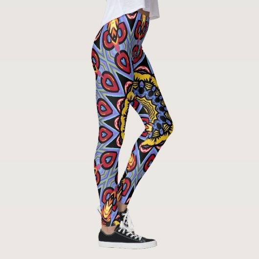 Mandala Trippy Retro Hippie Boho Chic Bohemian Leggings (Rechts)