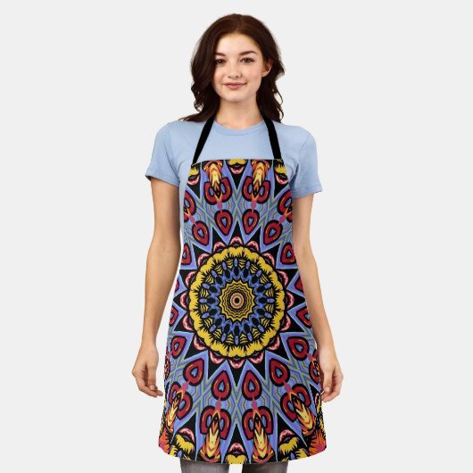 Mandala Trippy Retro Hippie Boho Chic Bohemian Schort (Gedragen)