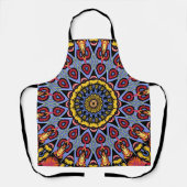 Mandala Trippy Retro Hippie Boho Chic Bohemian Schort (Voorkant)