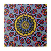 Mandala Trippy Retro Hippie Boho Chic Bohemian Tegeltje (Voorkant)