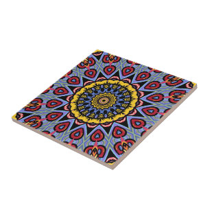 Mandala Trippy Retro Hippie Boho Chic Bohemian Tegeltje
