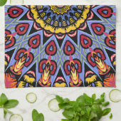 Mandala Trippy Retro Hippie Boho Chic Bohemian Theedoek (Gevouwen)