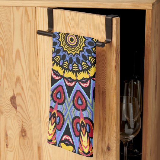 Mandala Trippy Retro Hippie Boho Chic Bohemian Theedoek (Derde Gevouwen)