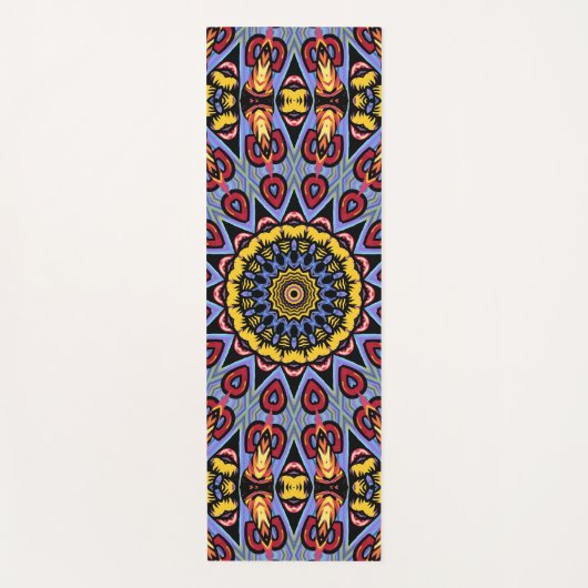 Mandala Trippy Retro Hippie Boho Chic Bohemian Yogamat (Voorkant)