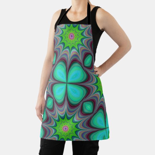 Mandala Trippy Retro Hippie Psychedelic Clover Schort (Insitu)