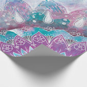 Mandala türkis pink cadeaupapier (Hoek)