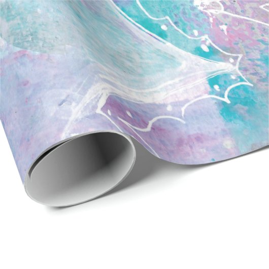 Mandala türkis pink cadeaupapier (Rol Hoek)