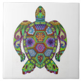 Mandala Turtle design Tegeltje (Voorkant)