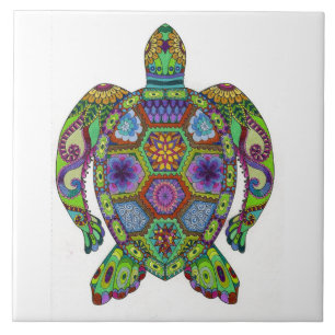Mandala Turtle design Tegeltje