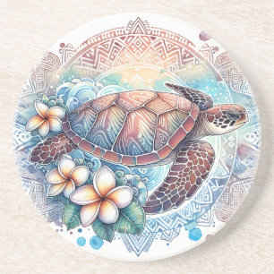 Mandala Turtle Sandstone Onderzetter