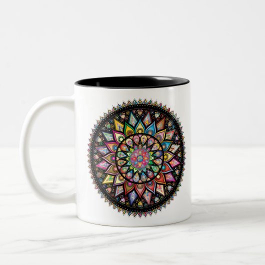 Mandala Tweekleurige Koffiemok (Links)