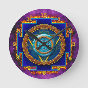 MANDALA TWELVE RELIGIES RONDE KLOK