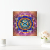 MANDALA TWELVE RELIGIES VIERKANTE KLOK (Huis)