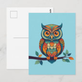 Mandala Uil Briefkaart (Voorkant / Achterkant)