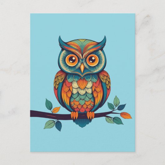 Mandala Uil Briefkaart (Voorkant)