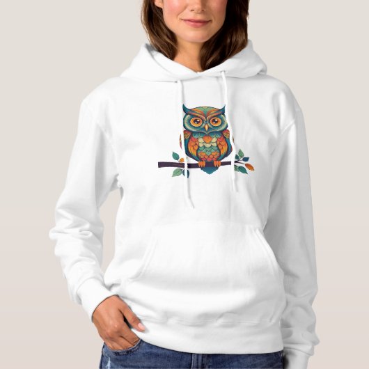 Mandala Uil Hoodie (Voorkant)