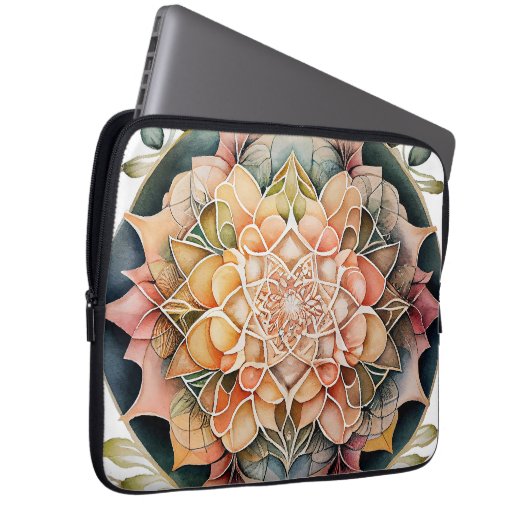 Mandala : Un Oasis de Paz y Tranquilidad Laptop Sleeve (Voorkant Rechts)