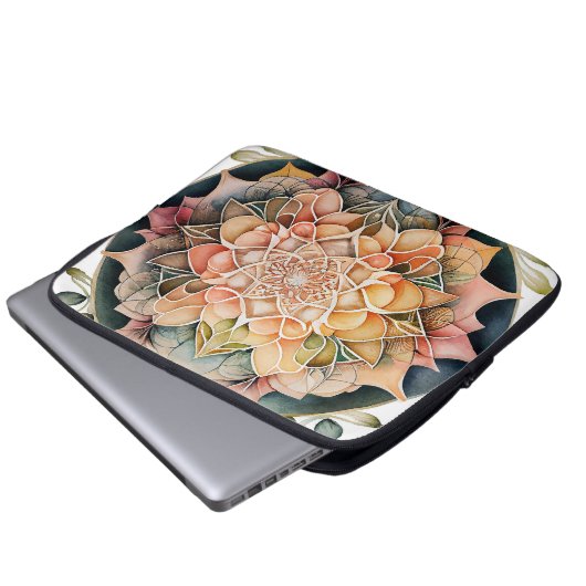 Mandala : Un Oasis de Paz y Tranquilidad Laptop Sleeve (Voorkant onderkant)