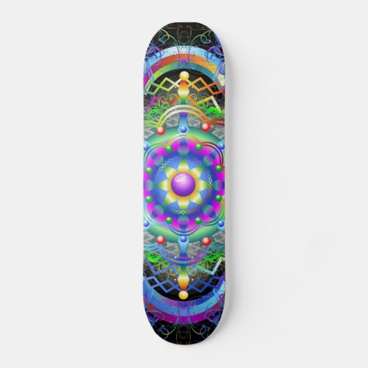 Mandala Universe Colors Skateboard (Voorkant)