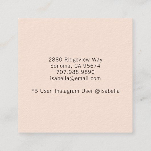 Mandala Universe Symbol Visitekaartje (Achterkant)