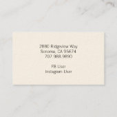 Mandala Universe Symbool Visitekaartje (Achterkant)