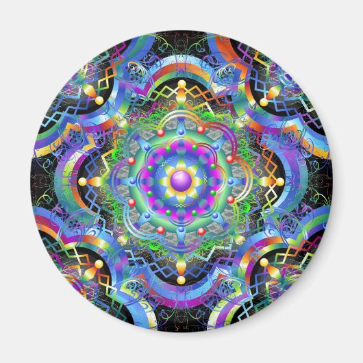 Mandala Universum Kleuren Magneet (Voorkant)
