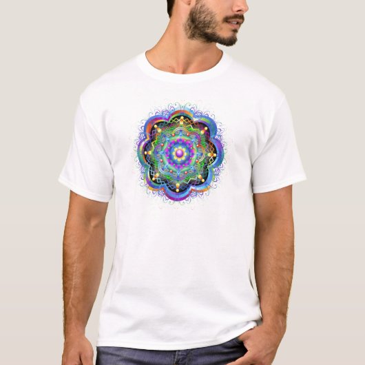 Mandala Universum Kleuren T-shirt (Voorkant)