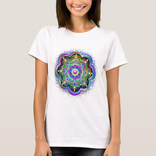 Mandala Universum Kleuren T-shirt (Voorkant)