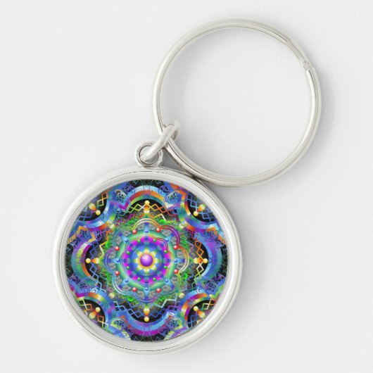 Mandala Universum Psychedelisch  Sleutelhanger (Voorkant)