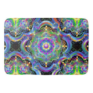 Mandala Universum Psychedelische Kleuren Badmat