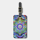 Mandala Universum Psychedelische Kleuren Bagagelabel (Voorkant verticaal)