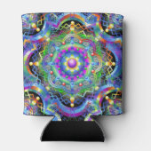 Mandala Universum Psychedelische Kleuren Blikjeskoeler (Achterkant)
