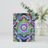 Mandala Universum Psychedelische Kleuren Briefkaart (Staand voorkant)