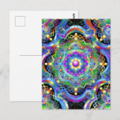 Mandala Universum Psychedelische Kleuren Briefkaart (Voorkant / Achterkant)
