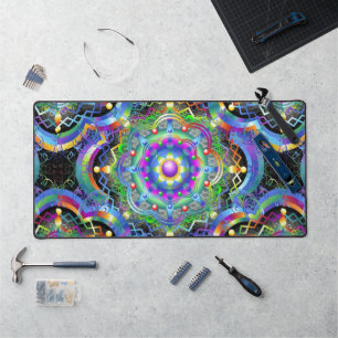 Mandala Universum Psychedelische Kleuren Bureaumat