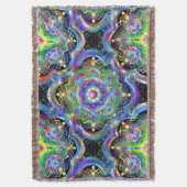 Mandala Universum Psychedelische Kleuren Deken (Voorkant Verticaal)
