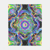 Mandala Universum Psychedelische Kleuren Fleece Deken (Voorkant)