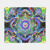 Mandala Universum Psychedelische Kleuren Fleece Deken (Voorkant (Horizontaal))