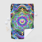 Mandala Universum Psychedelische Kleuren Golfhanddoek (Insitu)