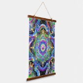 Mandala Universum Psychedelische Kleuren Hangend Wandkleed (Gebogen)