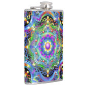 Mandala Universum Psychedelische Kleuren Heupfles (Rechts)