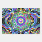 Mandala Universum Psychedelische Kleuren Inpakpapier Vel (Voorkant 3)