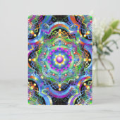 Mandala Universum Psychedelische Kleuren Kaart (Staand voorkant)