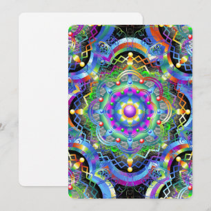 Mandala Universum Psychedelische Kleuren Kaart