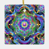 Mandala Universum Psychedelische Kleuren Keramisch Ornament (Voorkant)